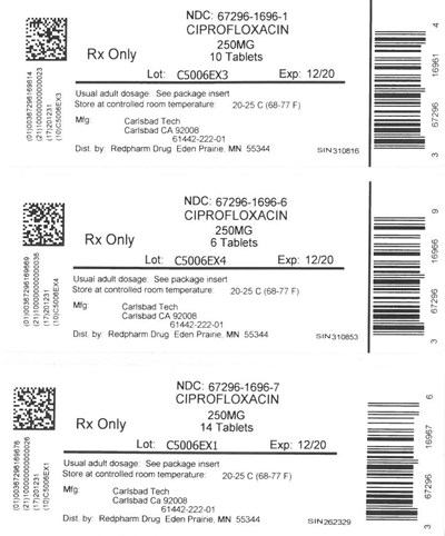Ciprofloxacin 250 67296-1696.jpg LABEL - Ciprofloxacin 250 67296 1696